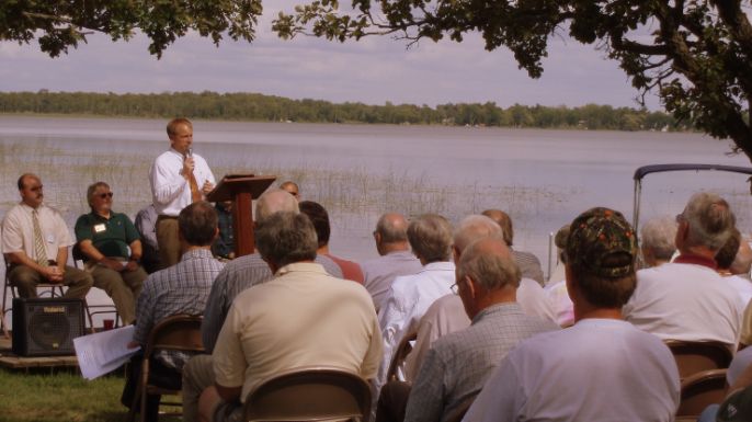 Senator Skogen speaks at Walker Lake Preservation Day