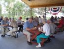 Cake and Ice Cream in Picnic Shelter